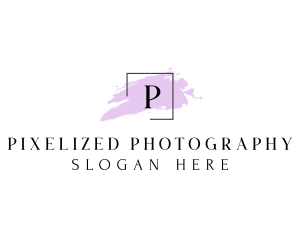 Square Watercolor Art Gallery logo design