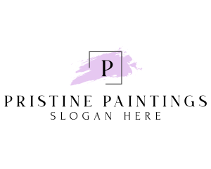 Square Watercolor Art Gallery logo design