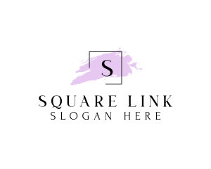 Square Watercolor Art Gallery logo design