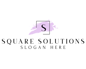 Square Watercolor Art Gallery logo design