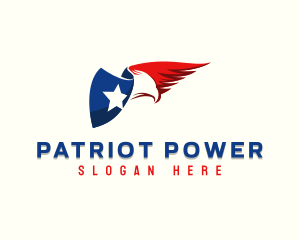 Patriotic Eagle Wing logo design