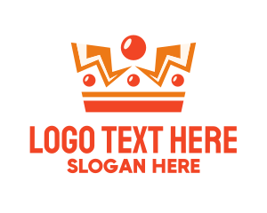 Reign - Orange Bolt Crown logo design