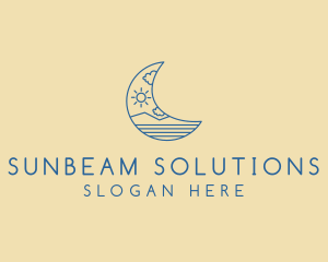 Crescent Moon Landscape logo