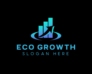 Graph Investment Growth Arrow logo design