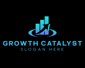 Graph Investment Growth Arrow logo design