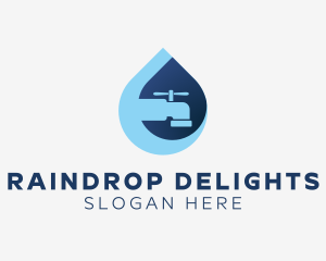 Clean Waterdrop Faucet logo design