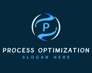 Digital Ribbon Arrow logo