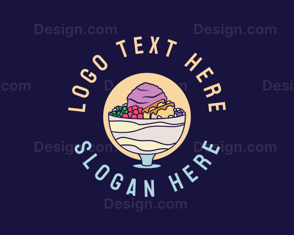 Halo-halo Filipino Dessert Logo