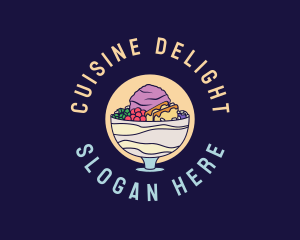 Halo-halo Filipino Dessert  logo design