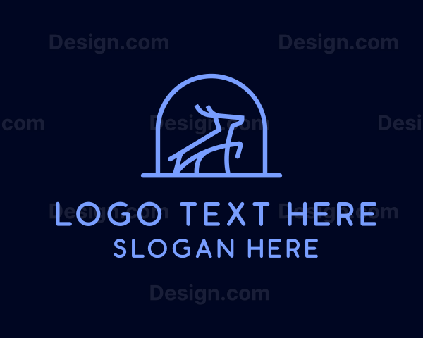 Abstract Deer Animal Logo