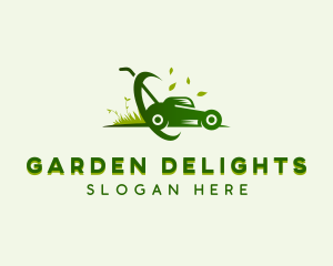 Lawn Mower Gardening logo design