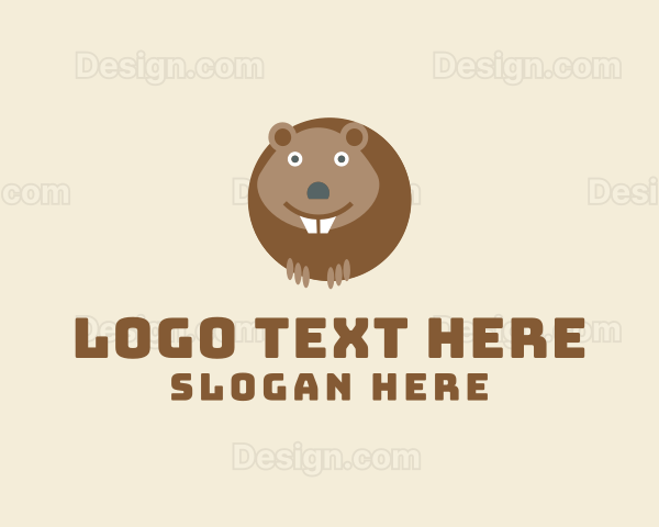 Happy Wildlife Beaver Logo