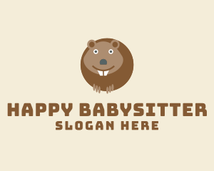 Happy Wildlife Beaver  logo design