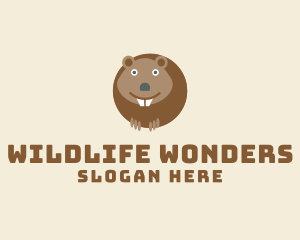 Happy Wildlife Beaver  logo design