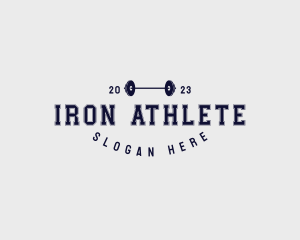 Workout Barbell Bodybuilding logo design