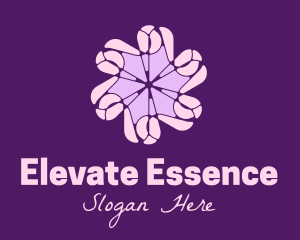 Purple Flower Star  Logo