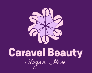 Purple Flower Star  logo design