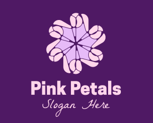 Purple Flower Star  logo design