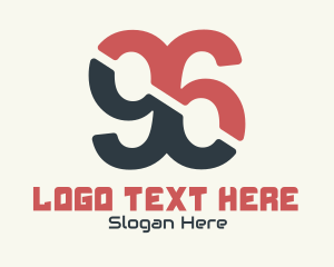 Diagonal Strikethrough Number 96  logo