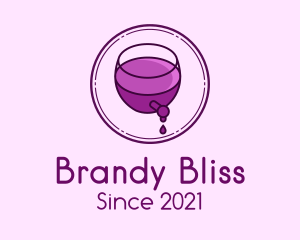 Wine Glass Drip logo design