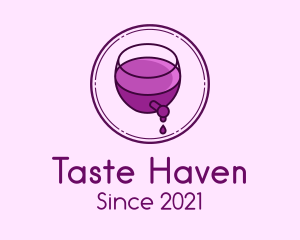 Wine Glass Drip logo design