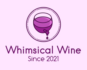 Wine Glass Drip logo design