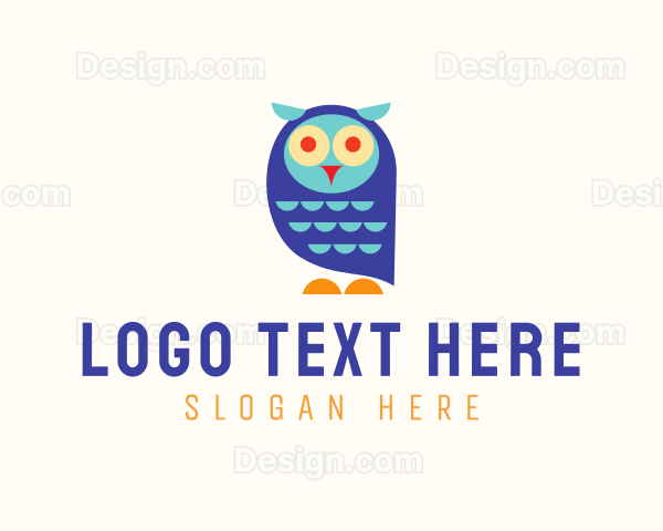 Cute Colorful Owl Logo