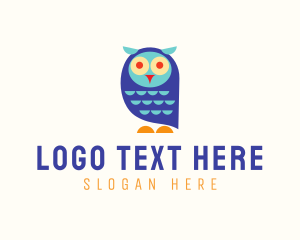 Cute Colorful Owl  logo