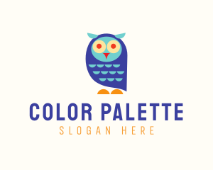 Cute Colorful Owl  logo design