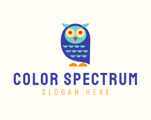 Cute Colorful Owl  logo design