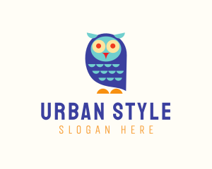Cute Colorful Owl  logo