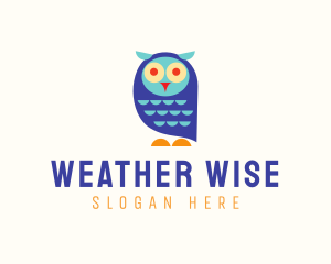 Cute Colorful Owl  logo design