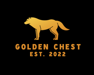 Golden Wild Wolf logo design