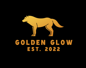 Golden Wild Wolf logo design