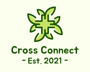 Herbal Medical Cross logo design