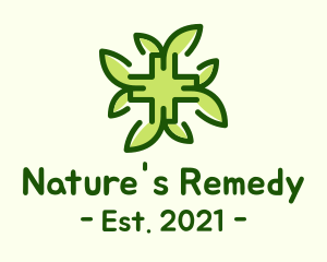 Herbal Medical Cross logo design