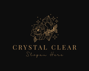 Flower Crystal Gem logo design