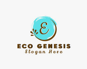 Organic Paint Brush logo design