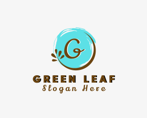 Organic Paint Brush logo design