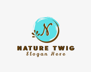 Organic Paint Brush logo design