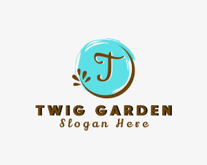 Organic Paint Brush logo design