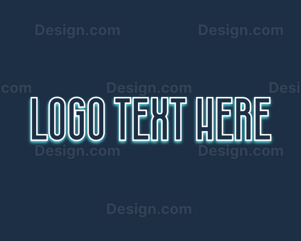 Futuristic Luminous Outline Logo