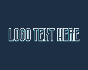 Futuristic Luminous Outline logo