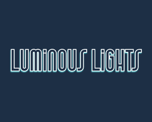 Futuristic Luminous Outline logo design