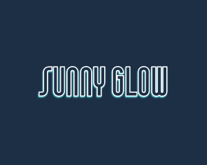 Futuristic Luminous Outline logo design