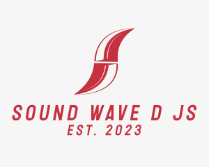 Modern Wave Letter S logo design