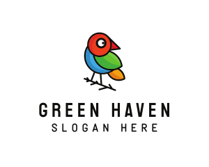 Colorful Bird Aviary logo design