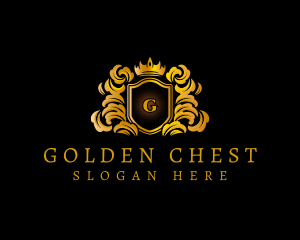 Crown Shield Crest logo design