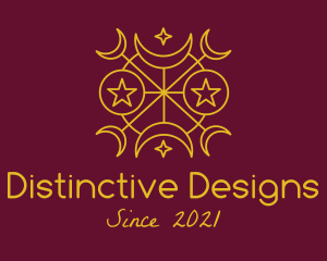 Gold Celestial Astrology  logo design