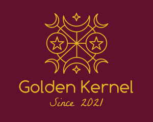 Gold Celestial Astrology  logo design